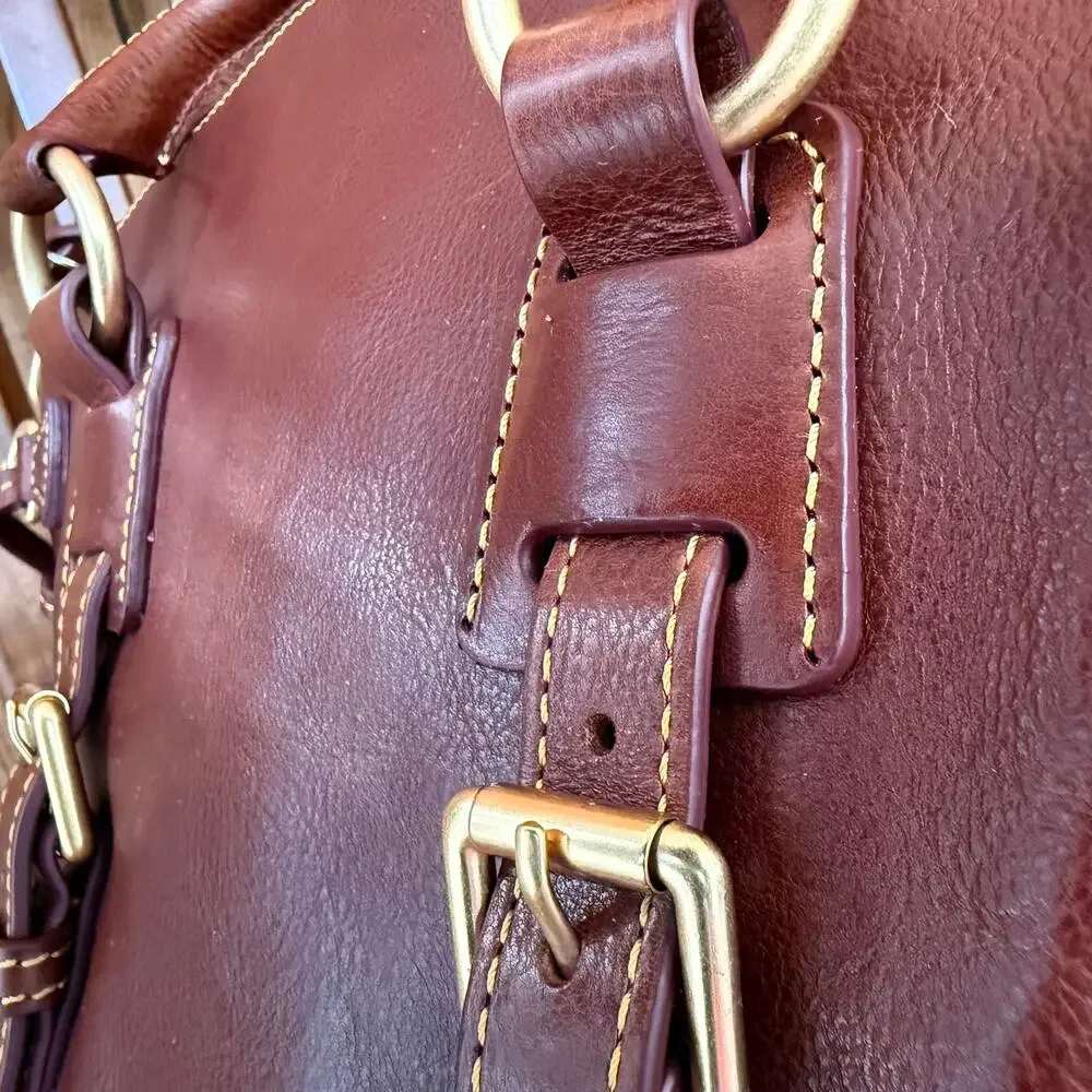 Dooney & Bourke Florentine Bristol Satchel – Chestnut Vacchetta Leather